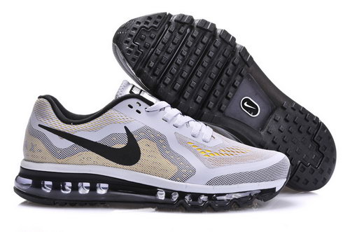 Nike Air Max 2014 Mens Shoes White Black Grey Yellow Sweden